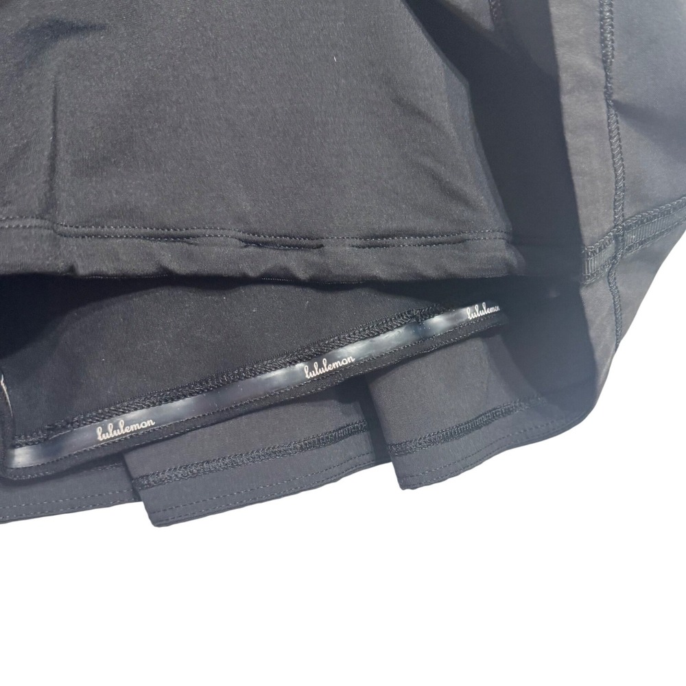 Lululemon Pace Rival Mid-Rise Skirt Women 12 Black Tennis Skort - Picture 9 of 12